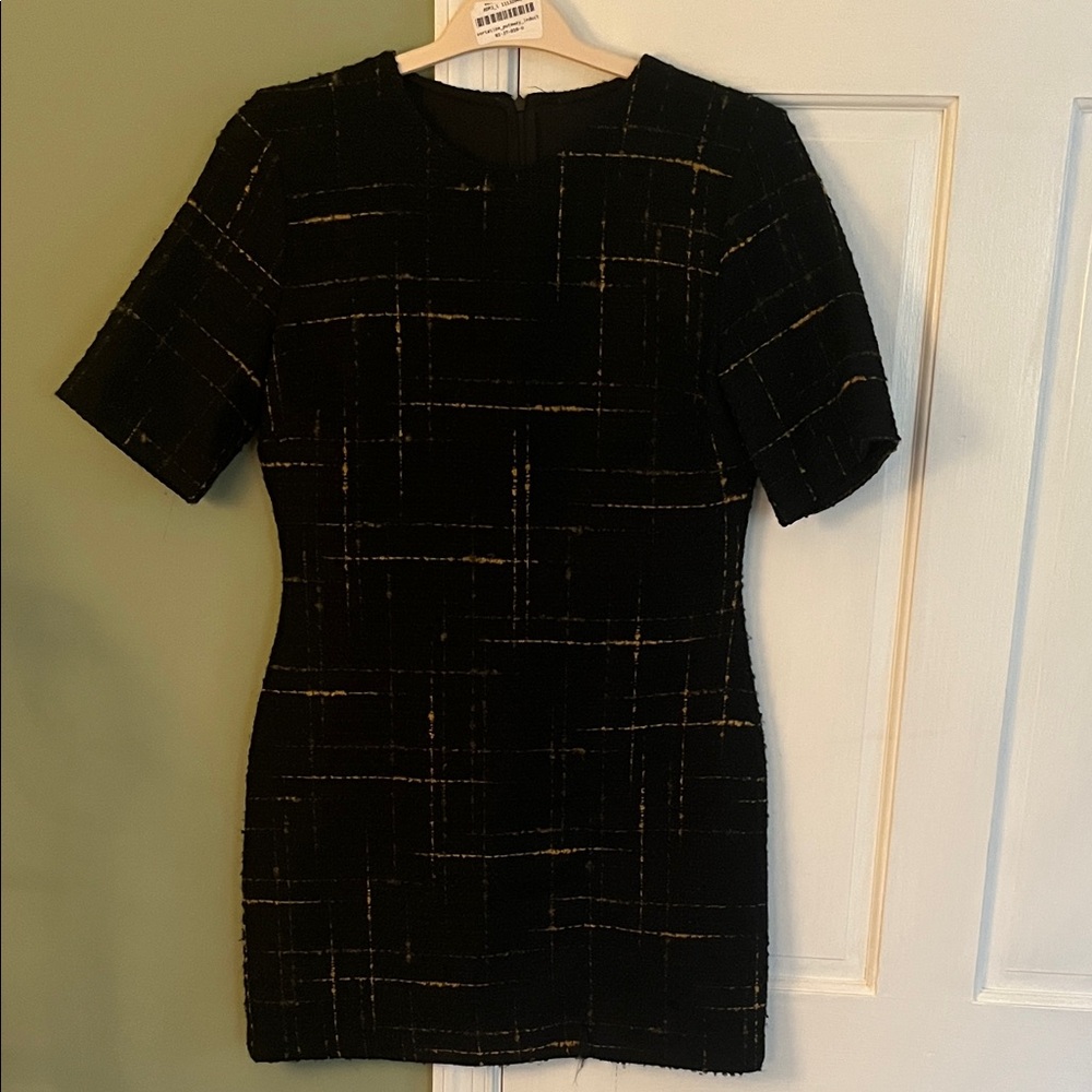 Zara Black Tweed Mini Dress